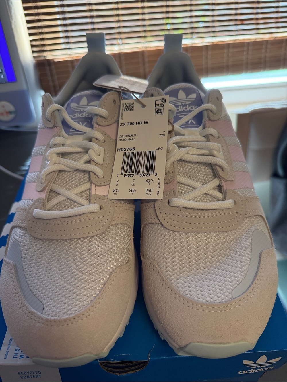 adidas Women’s ZX 700 HD W Sneakers in Light Pink and Creamy White